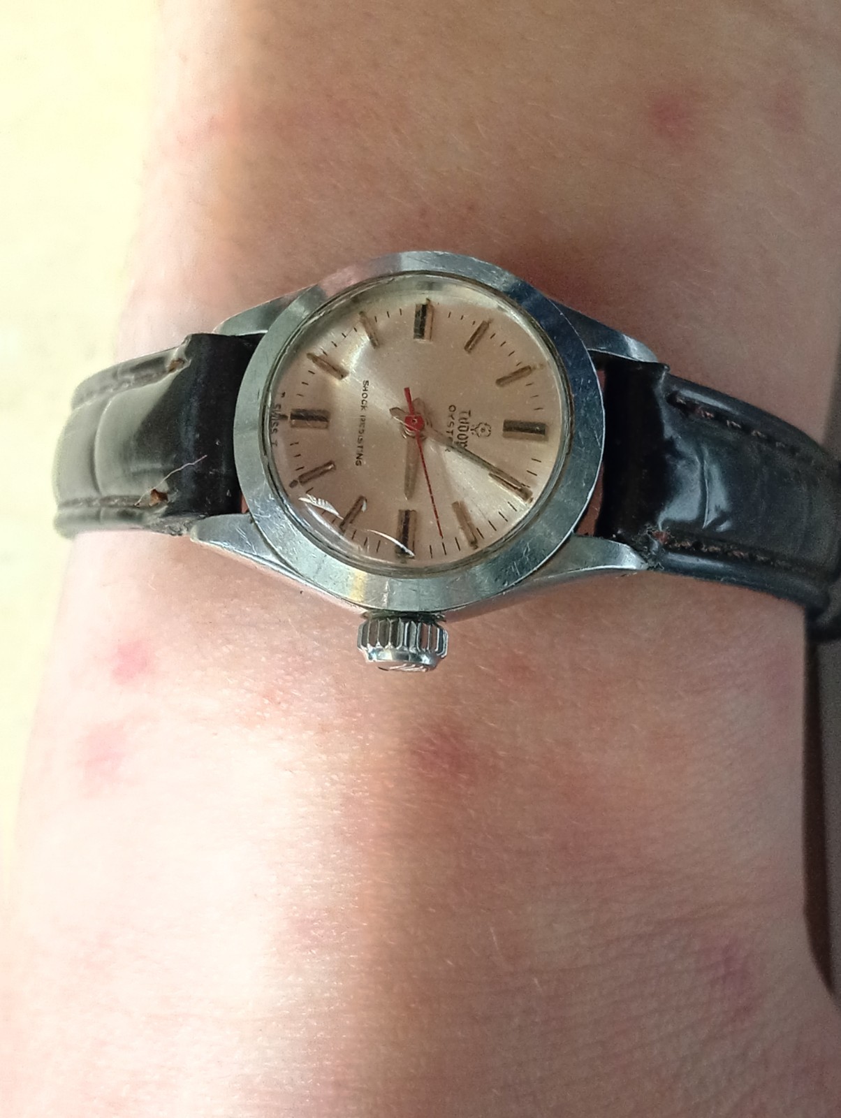 Tudor Princess Watch Red Seconds Arm 1958