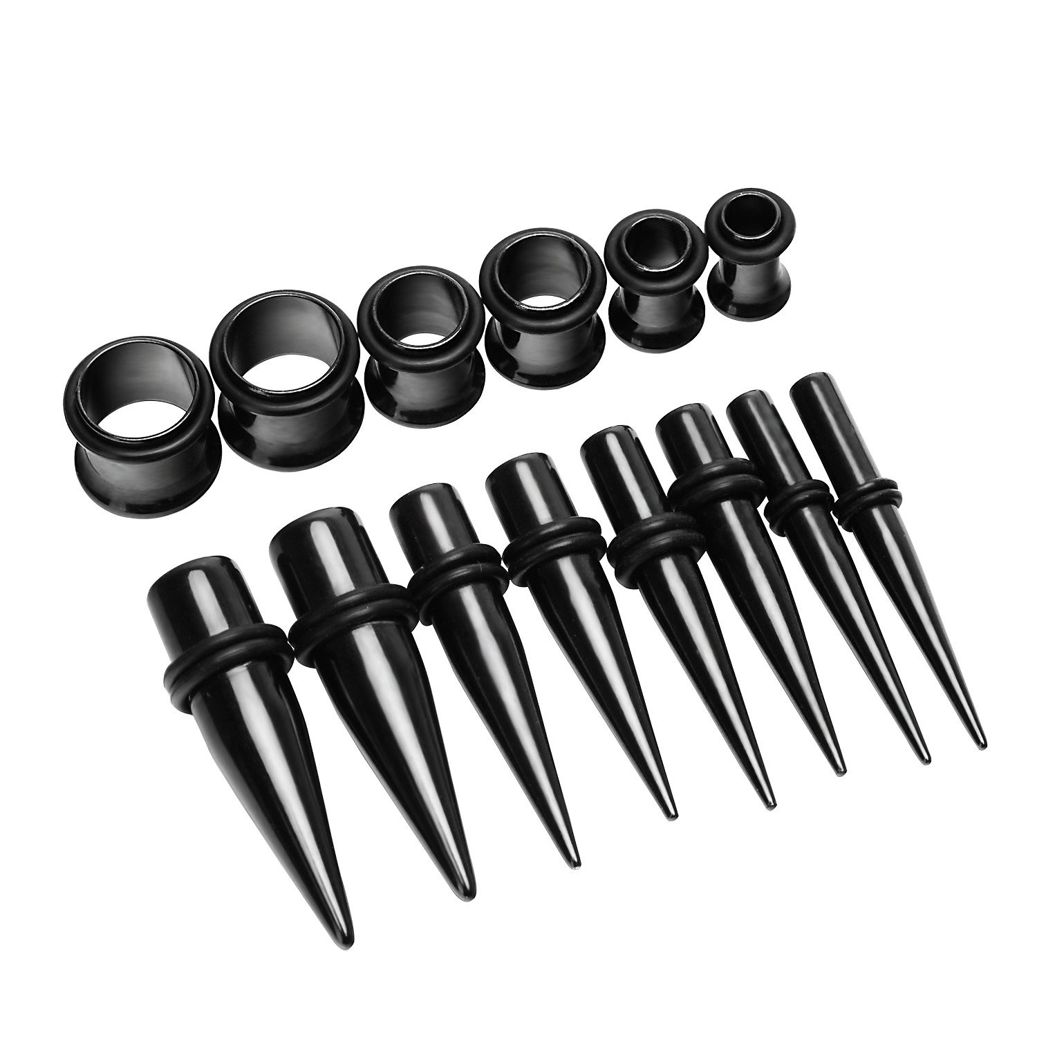 14G00G Ear Stretching Kit Tapers & Plugs Surgical Stainless Steel