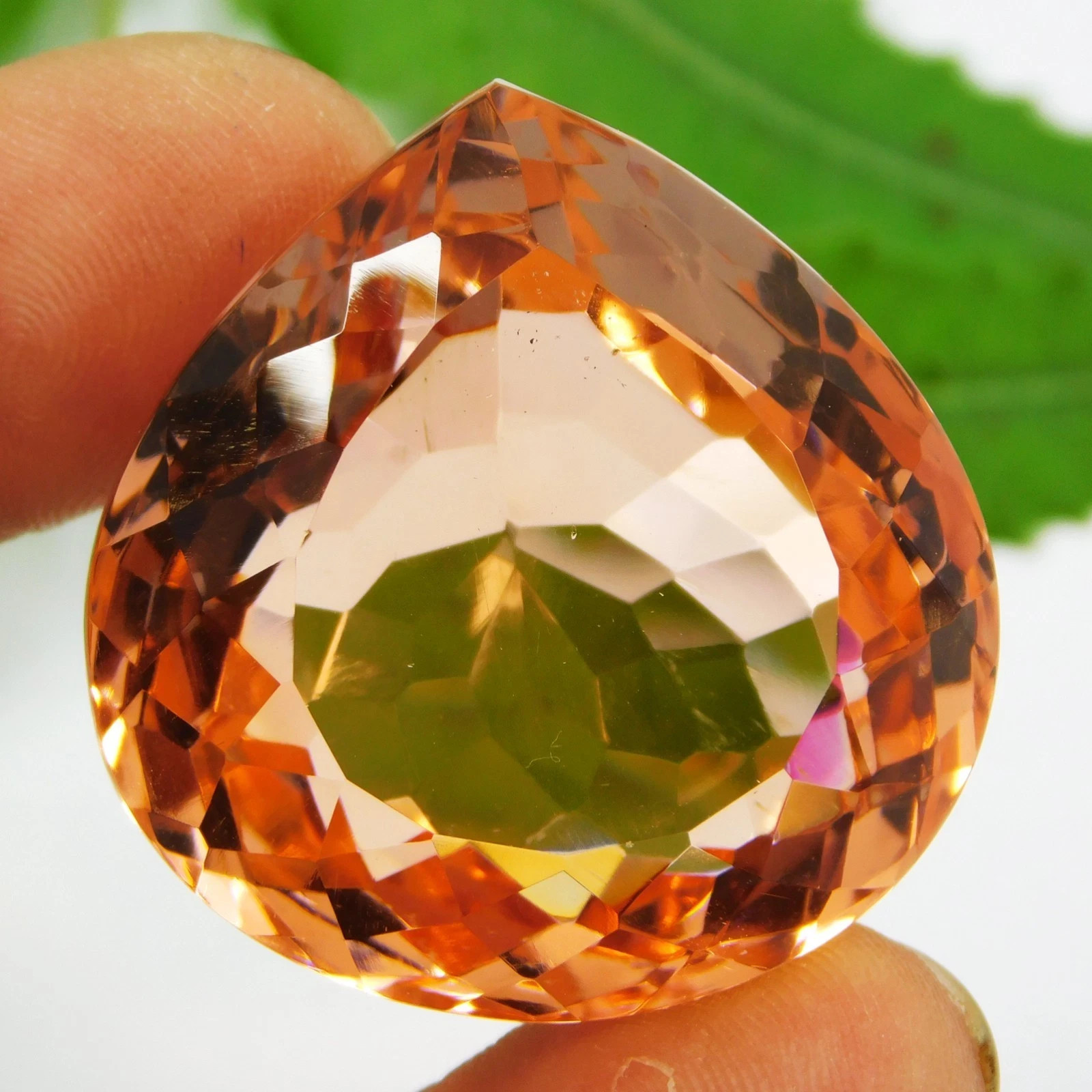 Brazilian Natural Certified Champagne Topaz 59.15 Ct PEAR Cut Loose Gemstone