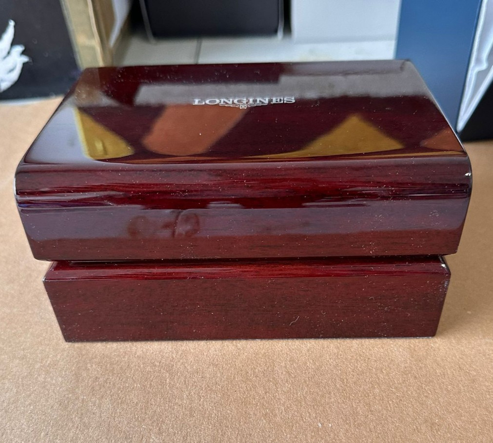 Longines Wooden Watch Presentation Display Box, 6.75x5x3.25 – Brand New