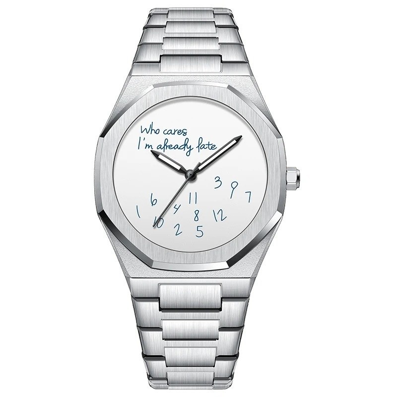 Who Cares I’m Already Late” Quartz Watch | Octagonal Bezel | Stainless Steel