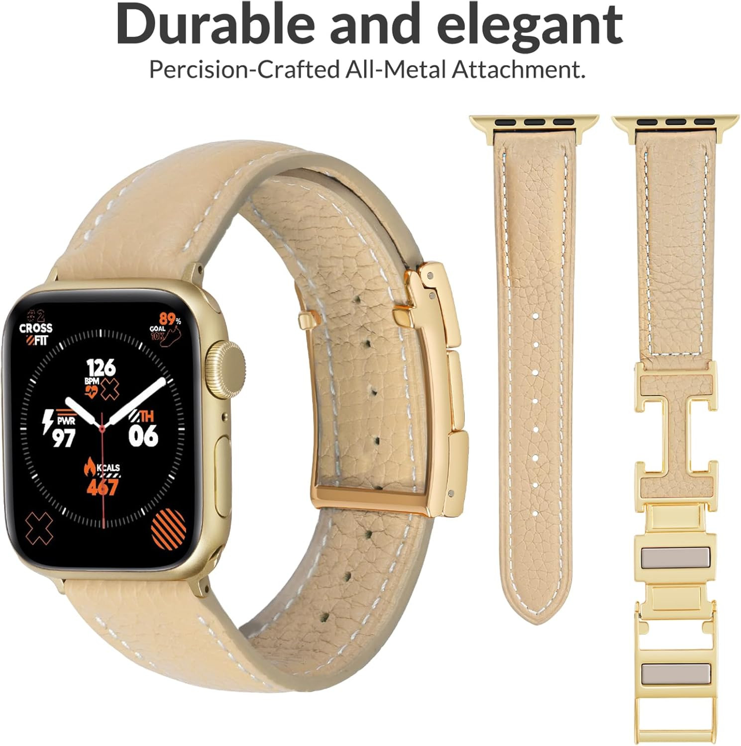 Leather Magnetic Band Compatible with Apple Watch Bands 38Mm 40Mm 41Mm 42Mm 44Mm