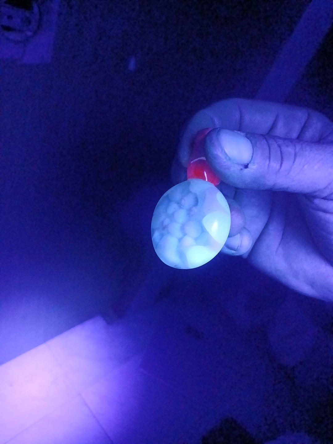 Pink And Blu Uv Fumed Pendant