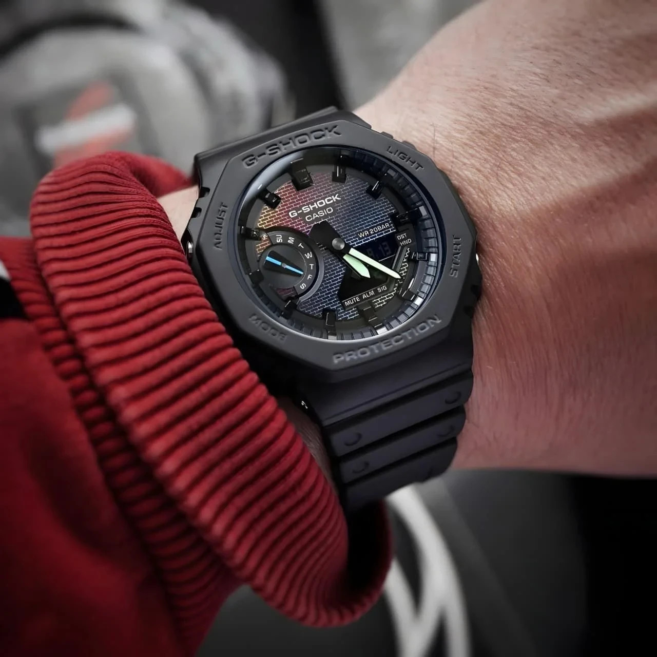 CASIO G-SHOCK GA-2100RW-1ADR Analog Digital Black Resin Watch