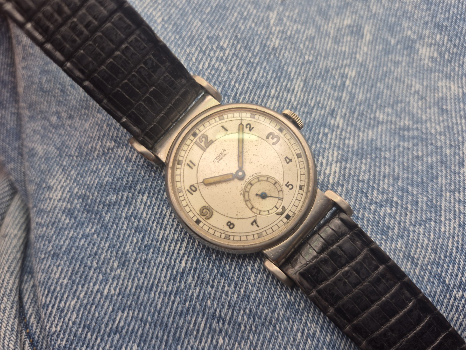 Search First Vintage 40s Tilting Handles Art Deco Vintage Watch
