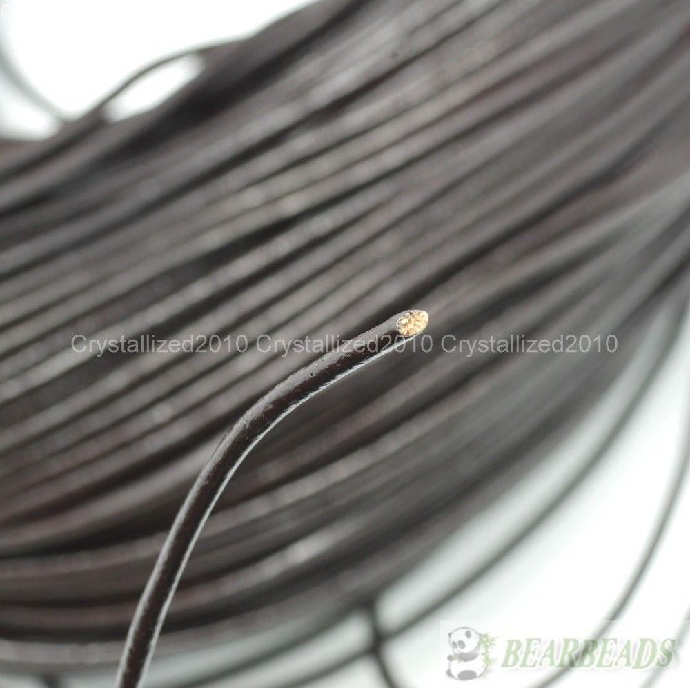 Genuine Leather Cord Thread For Diy Bracelet Necklace Jewelry Making 10M 100M