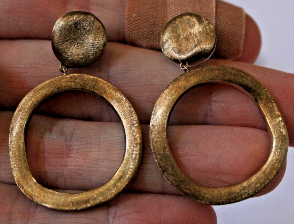 Marco Bicego 18k Gold Jaipur Circle Drop Earrings 8 grams