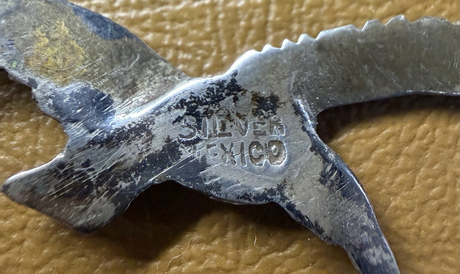 Sterling Silver Seagull Pin Marked Mexico