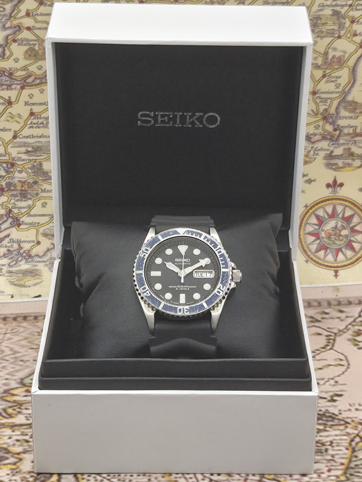 Seiko Mens Automatic Watch SKX031 Scuba Divers JDM 7S26-0040 c.July 1996 BOXED