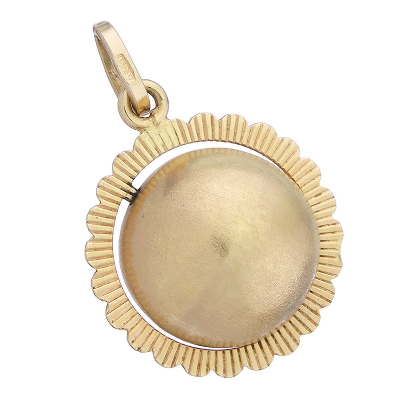 Ball Pendant 750 Yellow Gold Italy approx. 1955-60