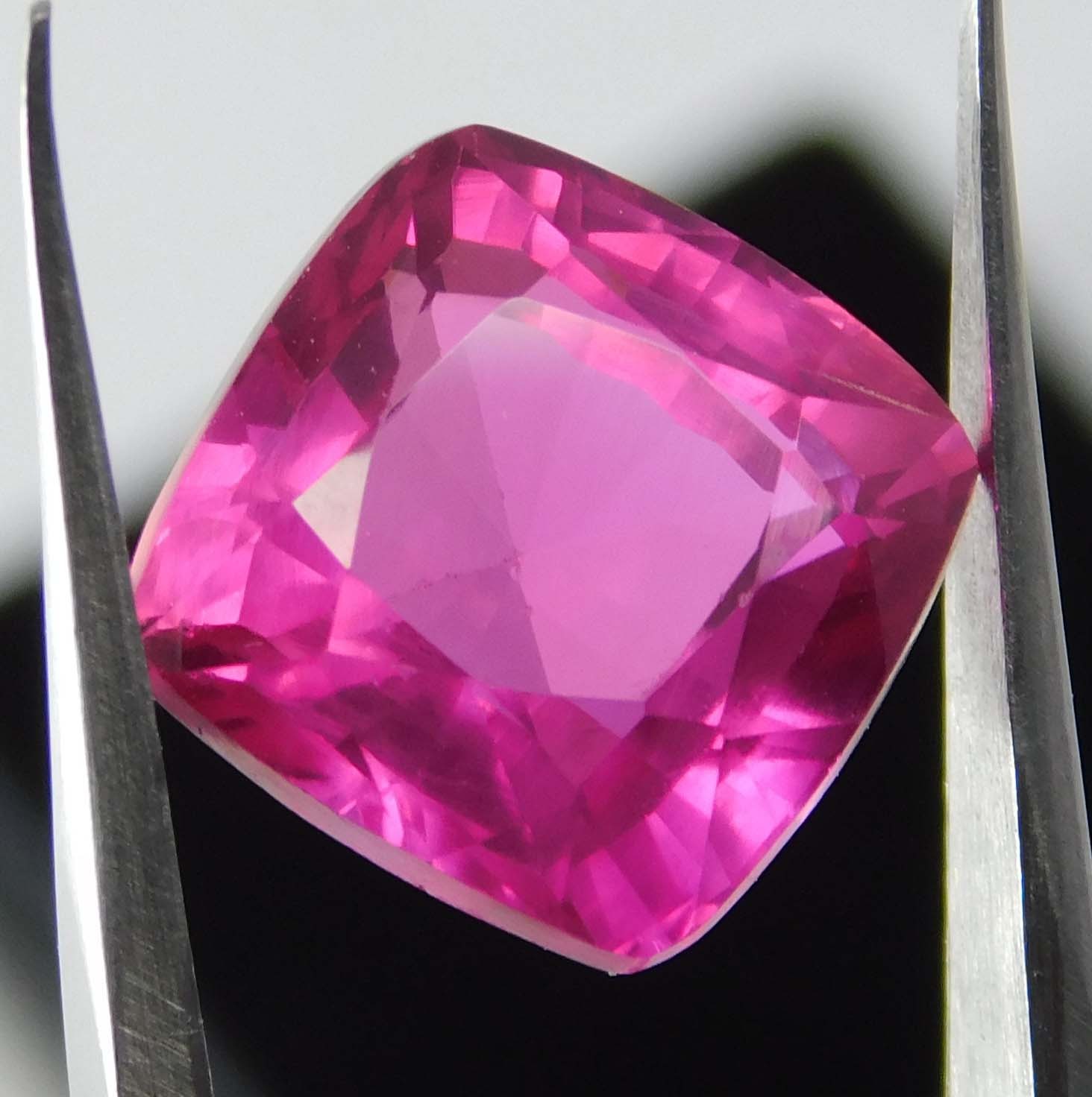 A++ Ruby Square Cushion Cut 9.55 Ct Natural Loose Gemstone CERTIFIED Ruby Pink