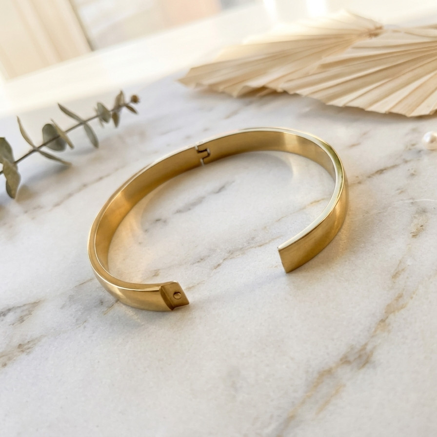 Anti Tarnish Bracelet, Premium Stainless Steel, 18K Gold Plated, Jewellery