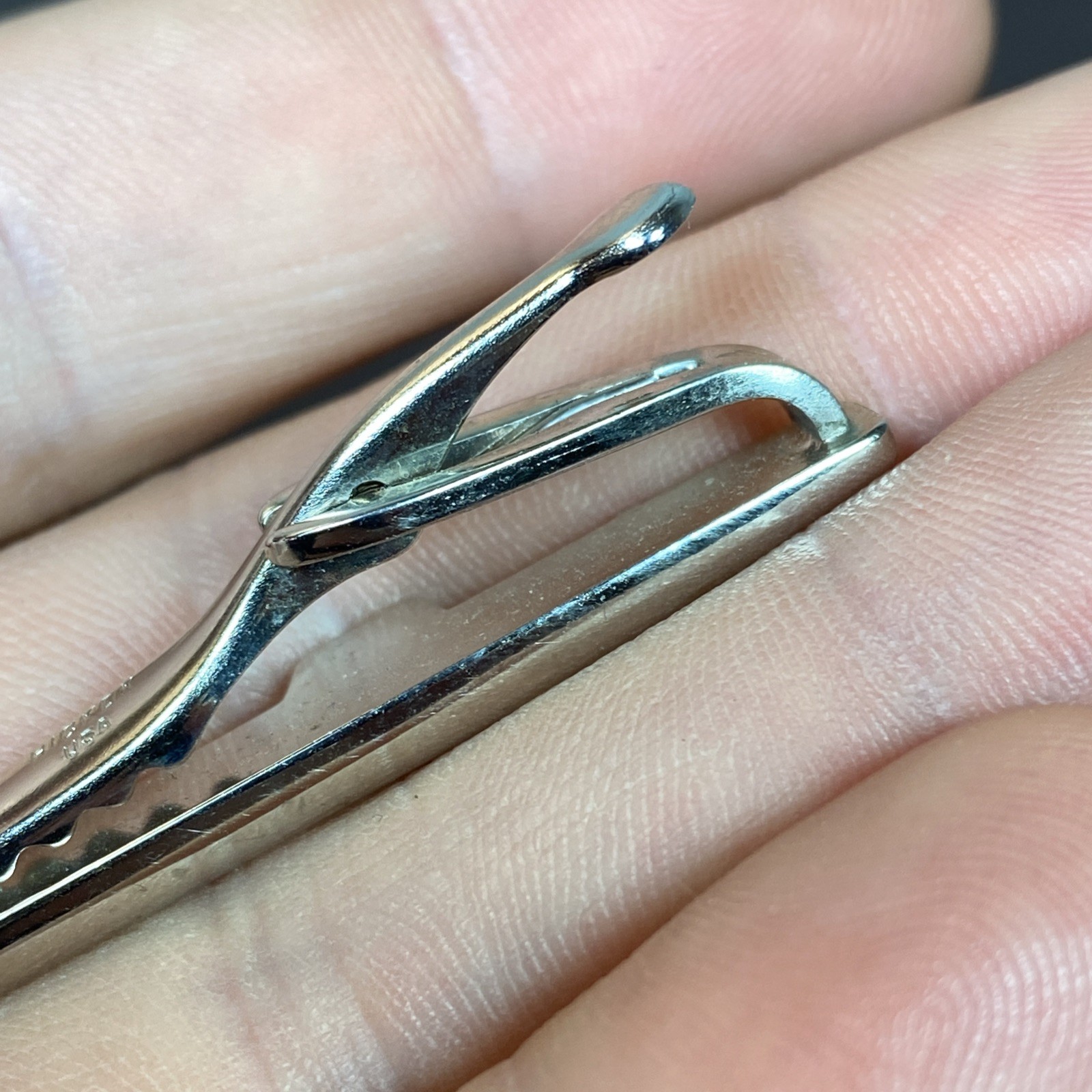 US NAVY SUBMARINE GD GENERAL DYNAMICS Silver Tone Advertising HICKOK Tie Clip