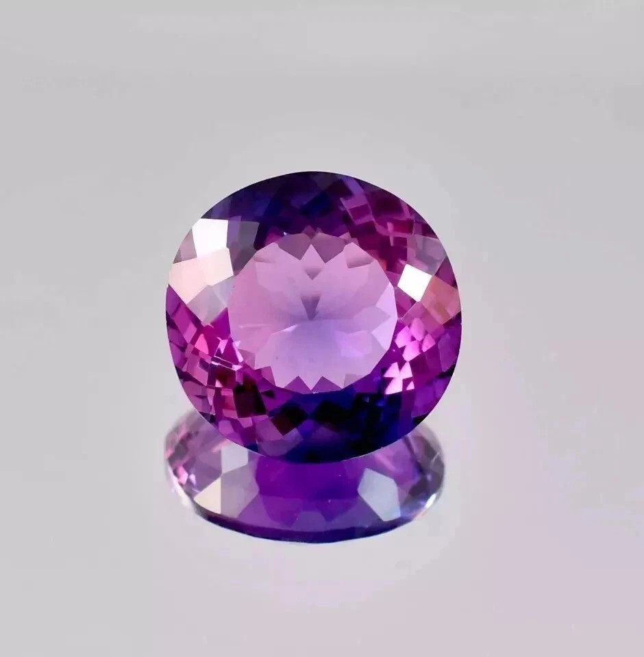 AAA 11.70 Ct Sparkly Natural Bi-color Sapphire Loose Round CERTIFIED Gemstone