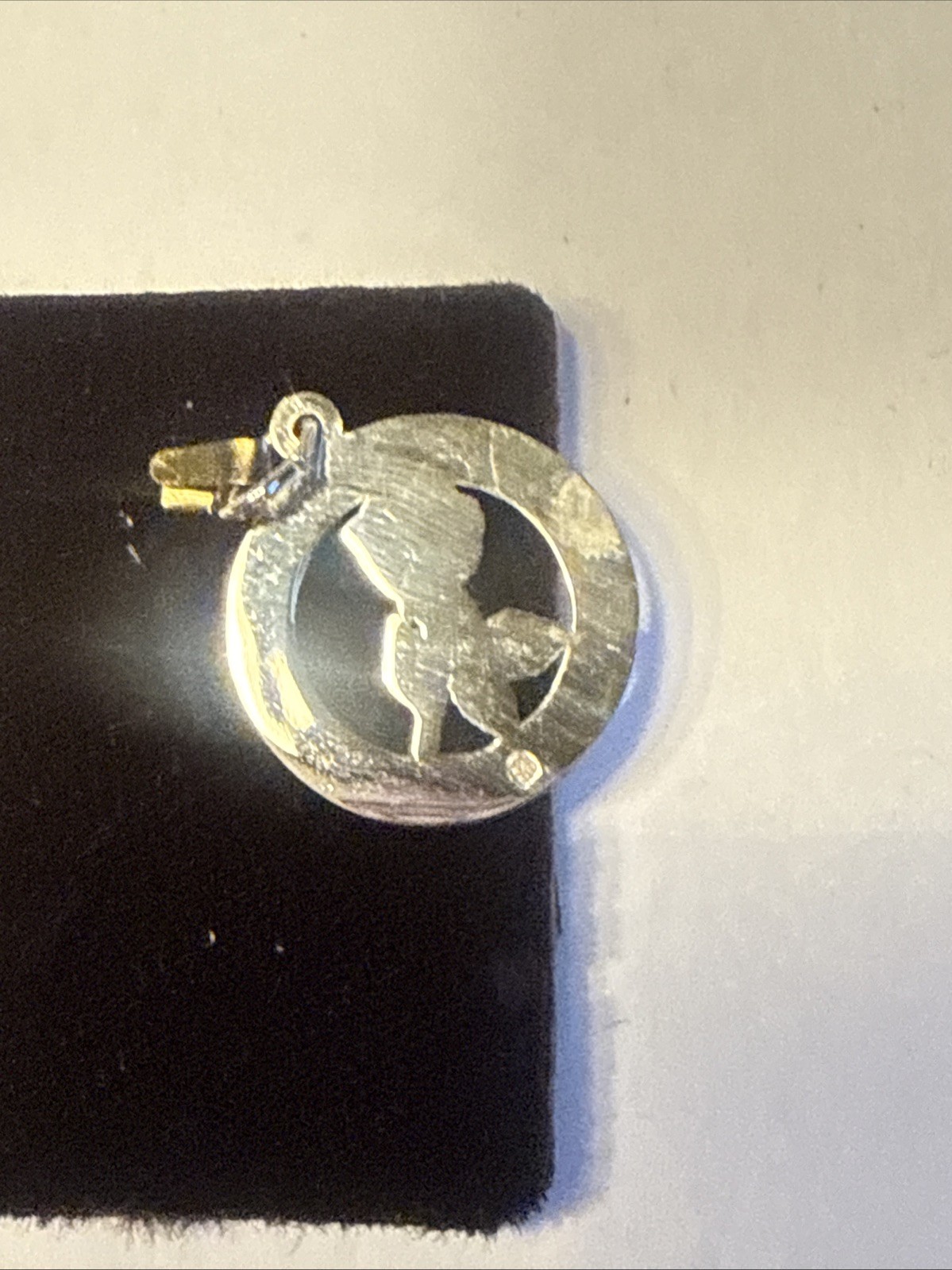 Sterling Silver Texas Yellow Rose w/ Yellow & Green Color Charm by Rembrandt