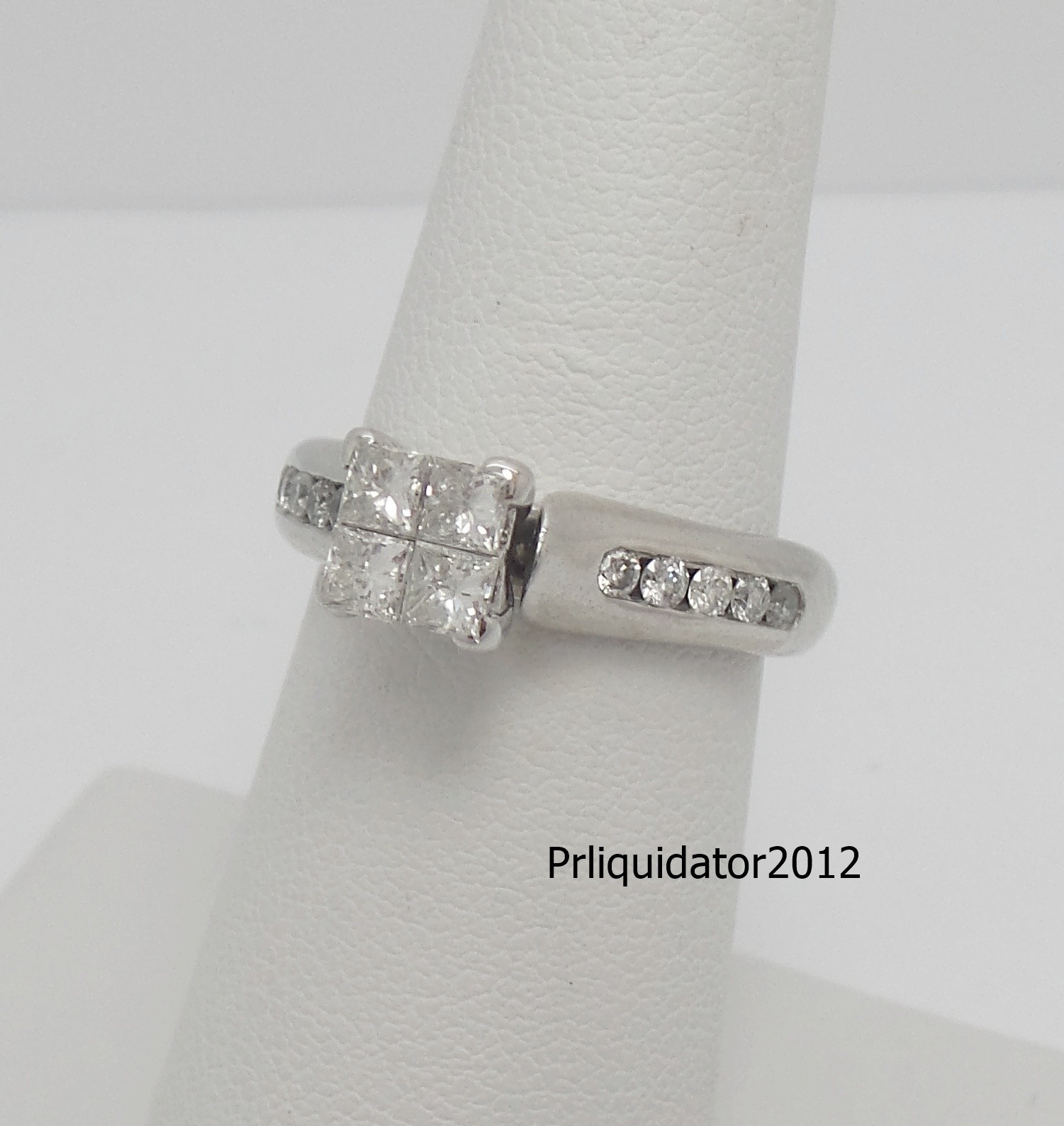 3/4CT Natural Diamond Engagement Anniversary Wedding Ring 14K White Gold Band