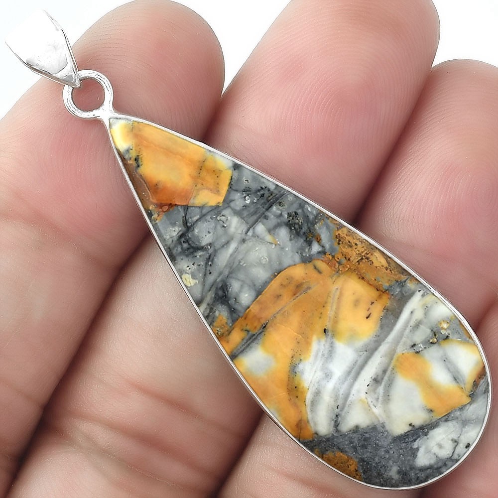 Natural Maligano Jasper – Indonesia 925 Sterling Silver Pendant Jewelry P-1001