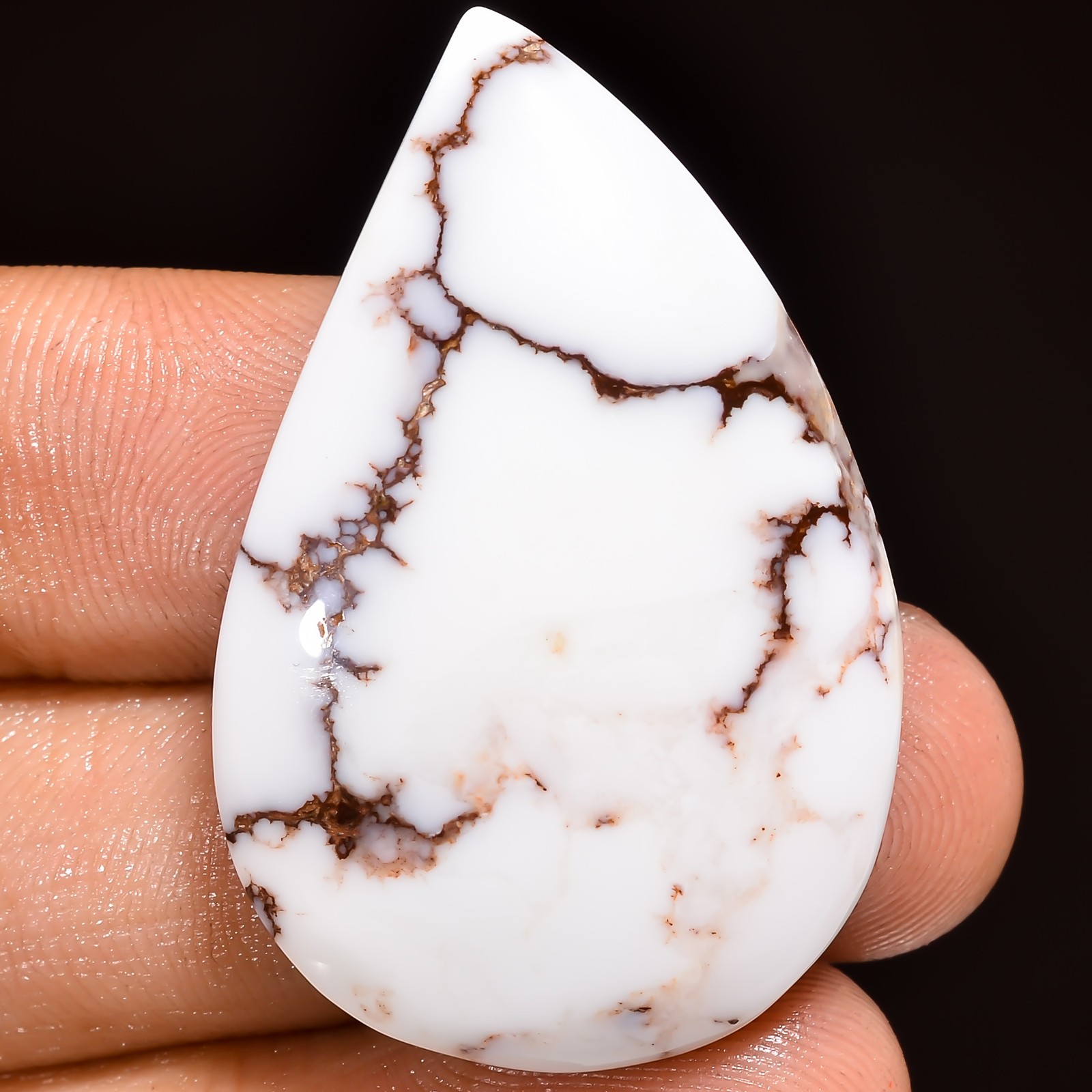 Natural Wild Horse Jasper Fancy Shape Cabochon Gemstone 51 Ct 37X24X7 mm A-15650