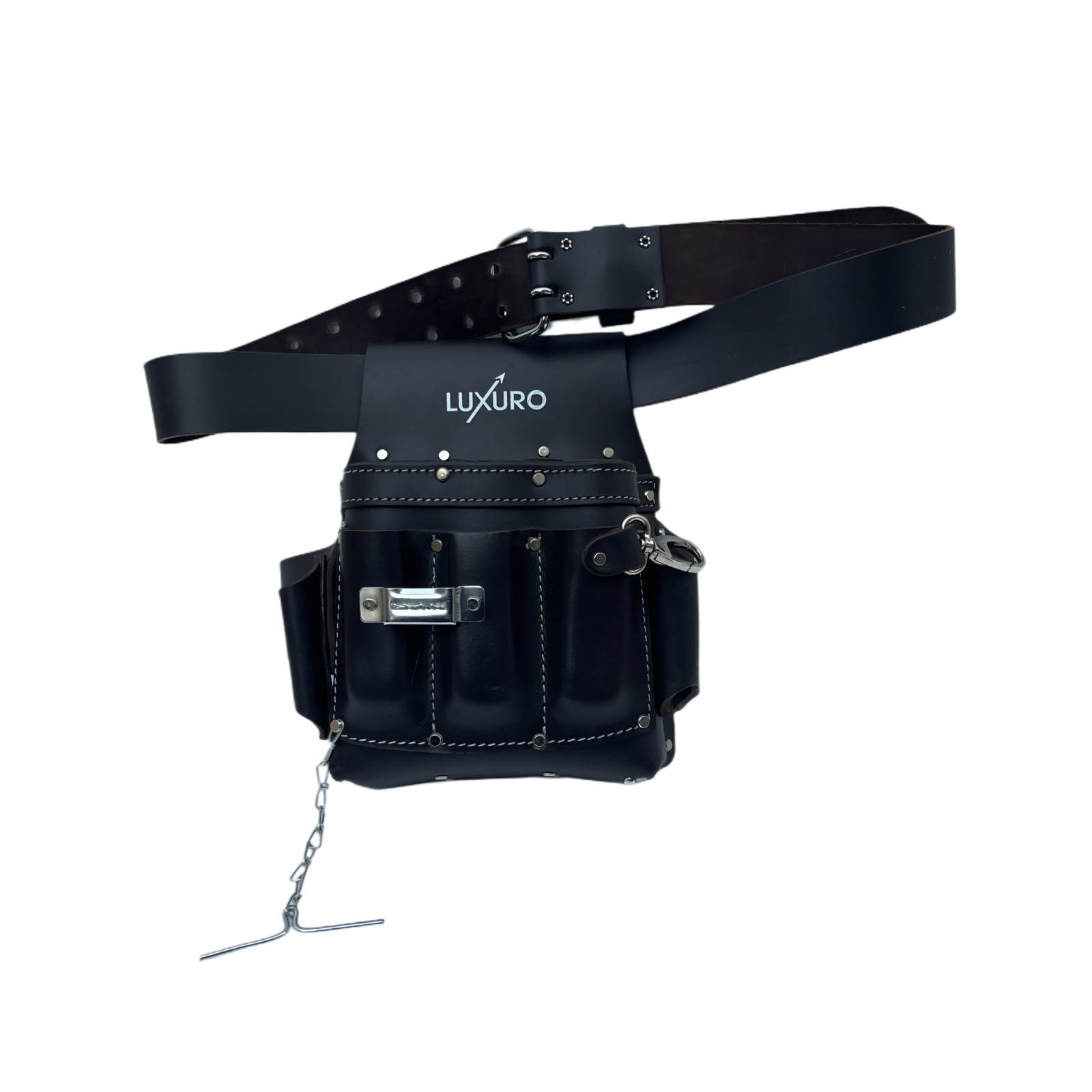 Electrician Leather Tool Pouch | Premium Full-Grain Leather | 10 Pockets