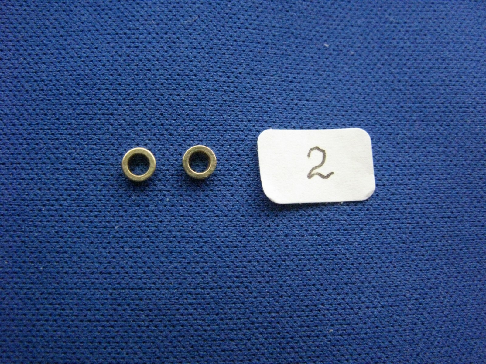 2 14K Yellow Gold Round Tapered Tube Bezel Settings d. 3.5mm NEW (#2)