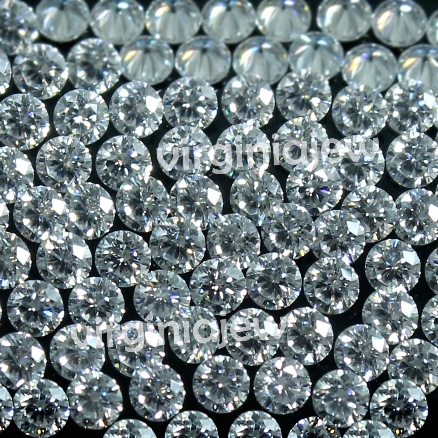 Certified D Color VVS1 Clarity 1.20 MM Round Lab Grown Diamond Loose 100 Pcs #J1