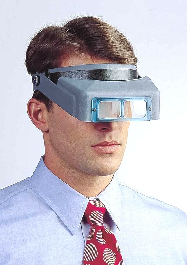 Donegan OptiVisor DA-3 Headband Magnifier Binocular 1.75X Optical Glass Lens