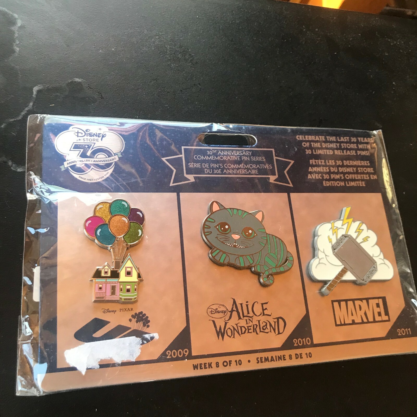 Disney Store 30th Anniversary Week 8 Up ALICE IN WONDERLAND Marvel Lapel or Hat