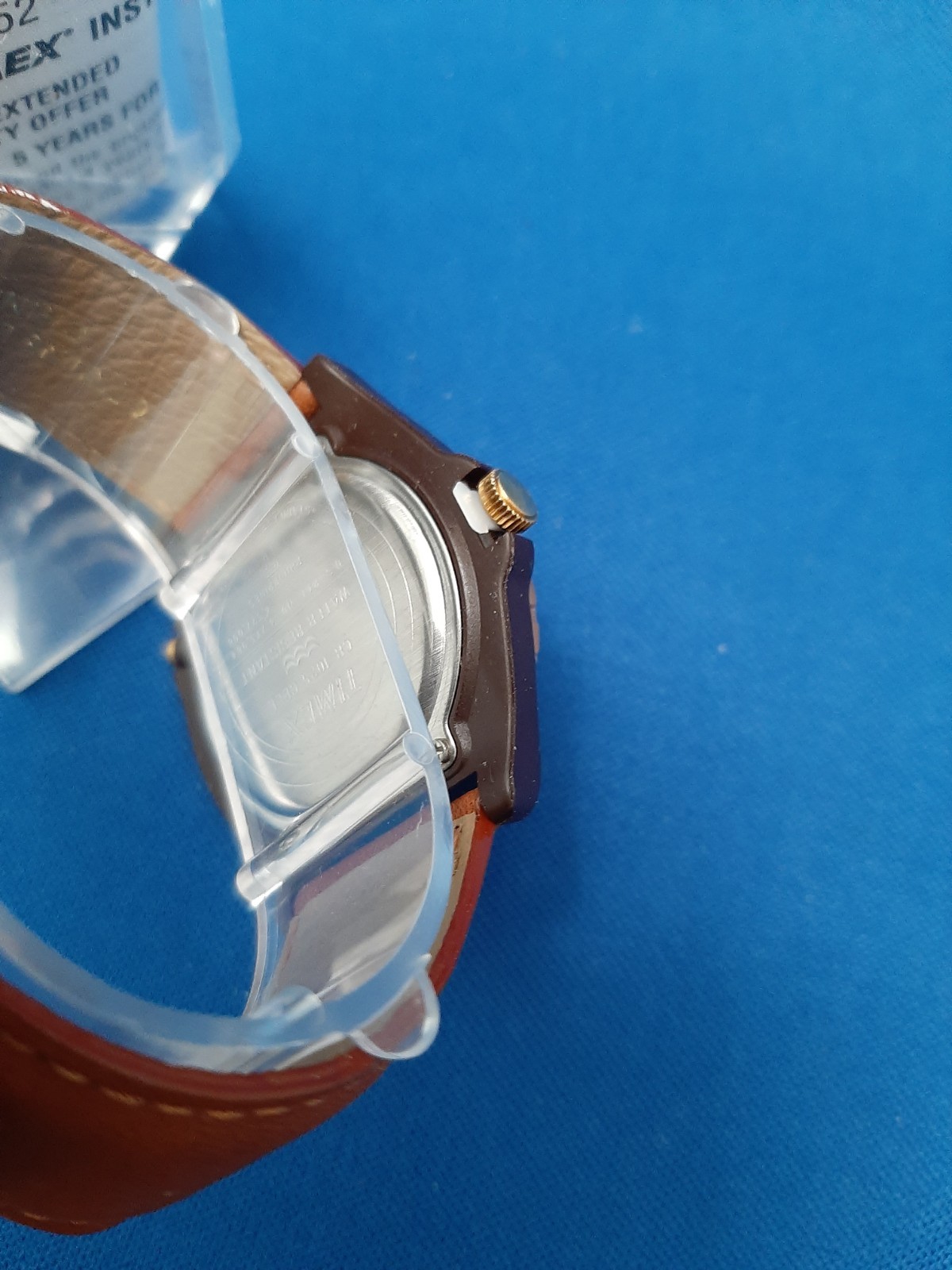 Timex Indigo Watch Camel Brown Leather Band Looks Unused Original Box