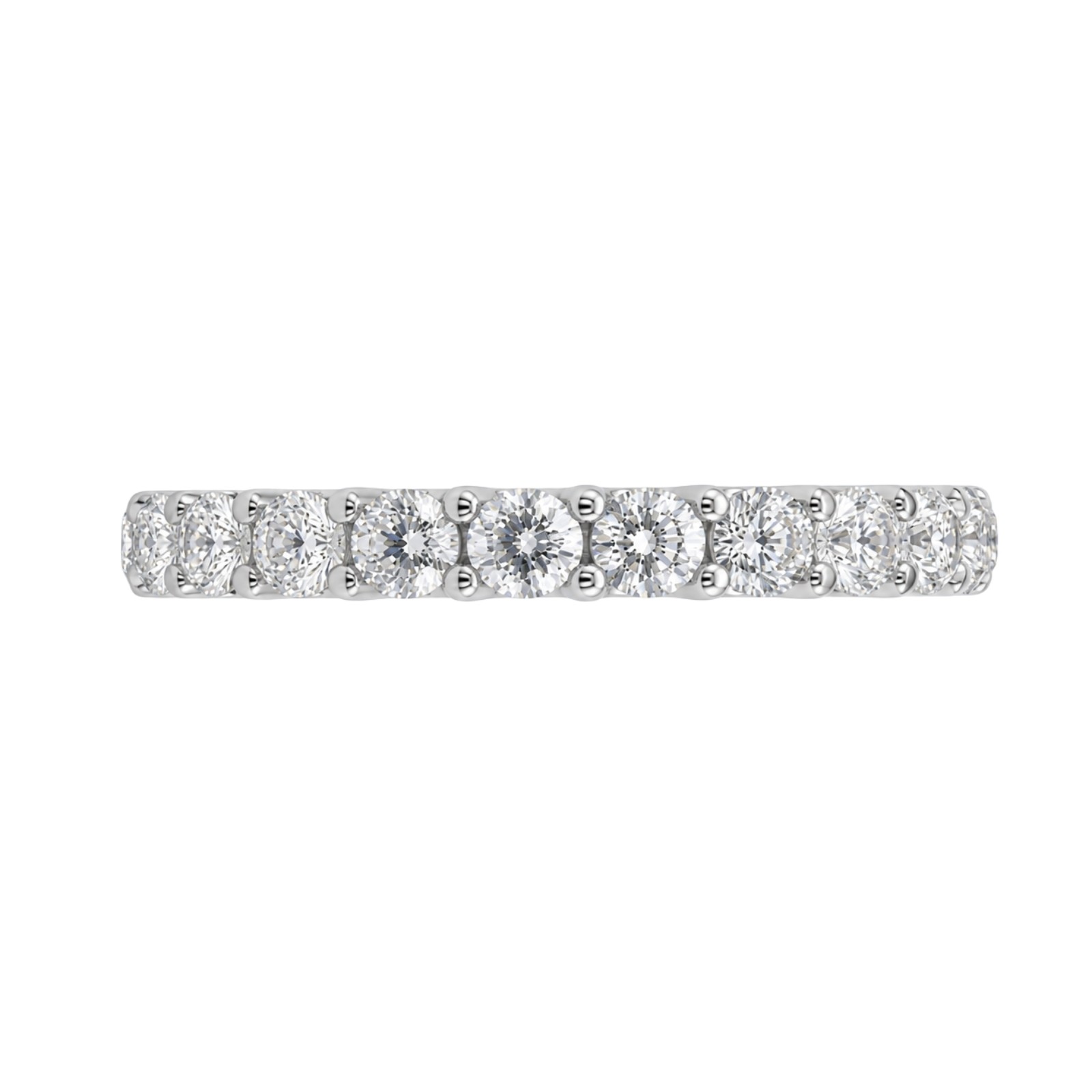 Diamonair 2.00 Round cut Lab Grown Diamond (F/VS+) 14K Gold 13 Stone Ring