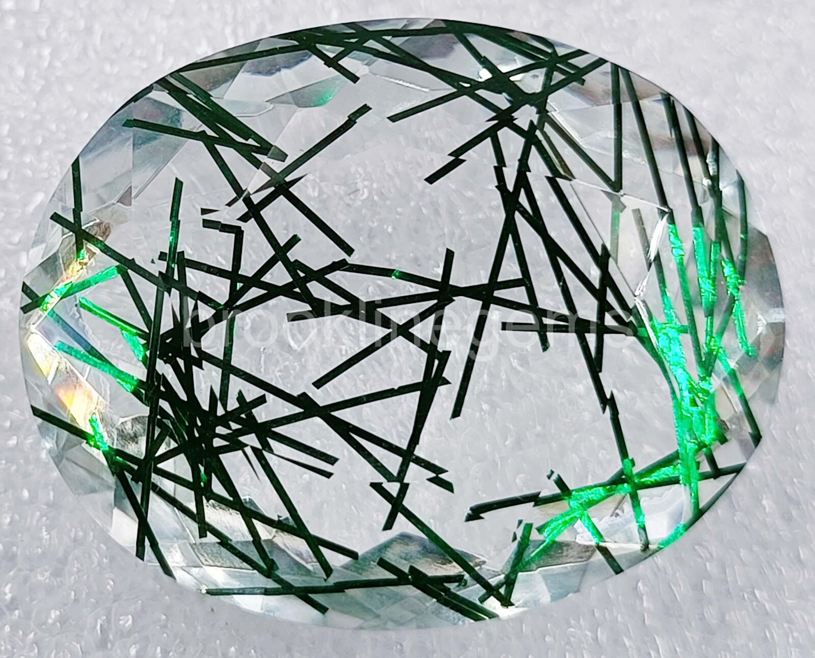 74.65 CT Oval Cut Green Rutilated Quartz EGL Certified Loose Gemstone 5JRO