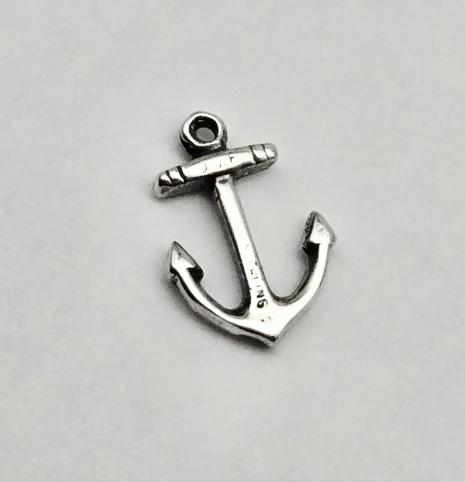 VTG Sterling Silver Anchor Sailors Ocean Sea Ship Captain Charm Pendant – 0.5g