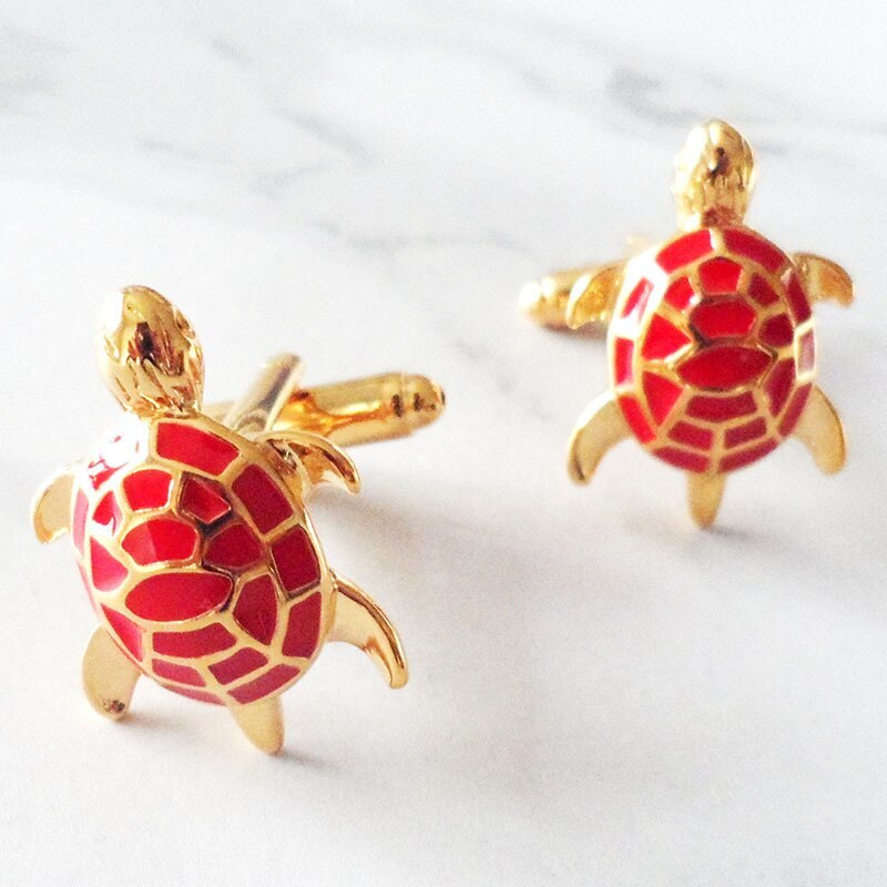 Metal Sea Turtle Cufflinks French Men’s Casual Business Shirt Animal Cuff Links