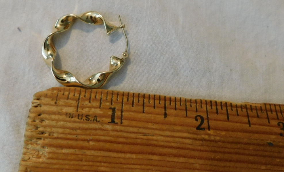 Eterna Gold 14KT Gold Twisted Hoop Earrings Hoops 14K QVC