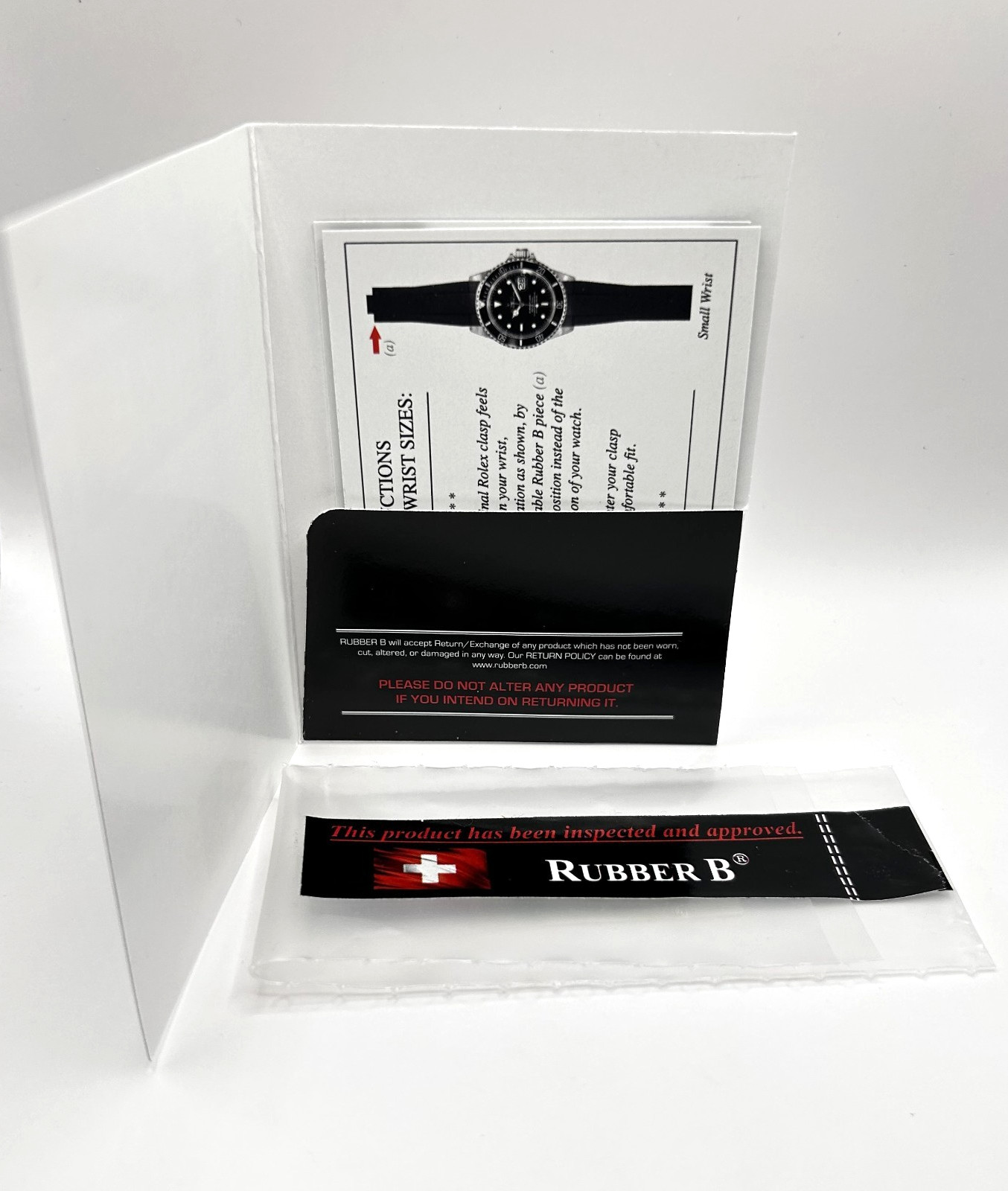 Preowned Genuine Rubber B Strap M105-BK/VCWT For Rolex Explorer II 216570! 61162