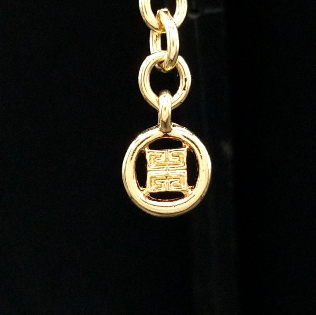 GIVENCHY Pearl Heart Motif Necklace Pendant Gold Tone Length 40cm Accessory