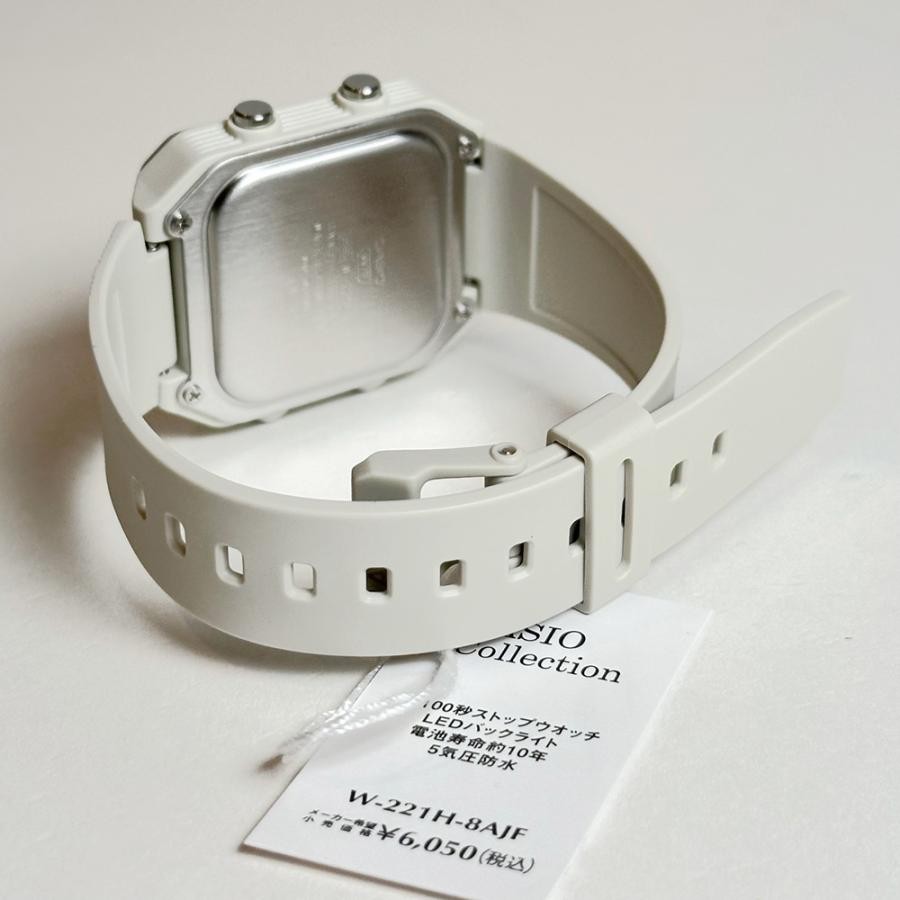CASIO Collection W-221H-8AJF Ivory Water Resistant up to 5 ATM, LED Backlight