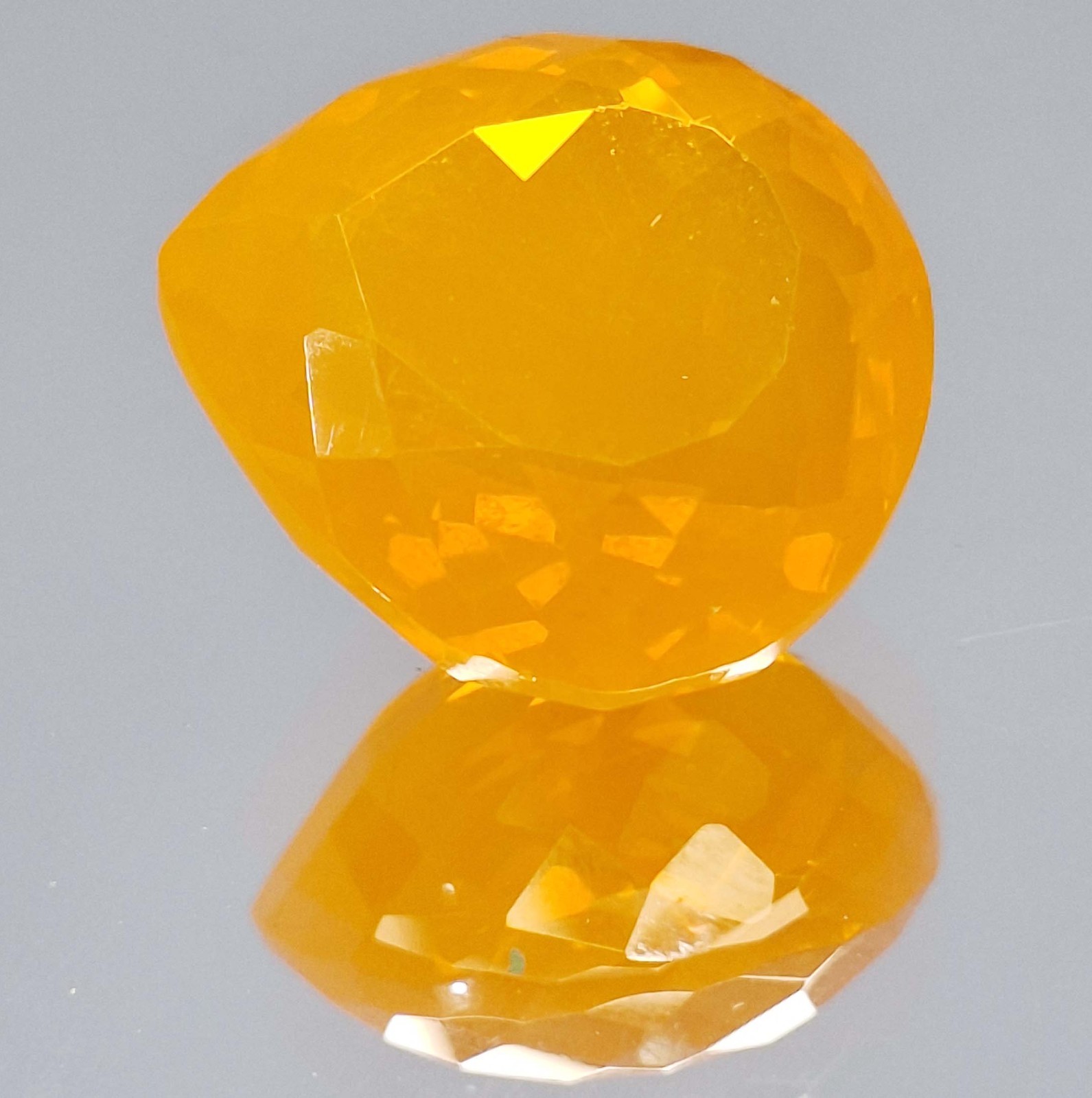 Orange Welo Opal Natural Pear Cut 58-60 Ct Certified Loose Gemstone SP253