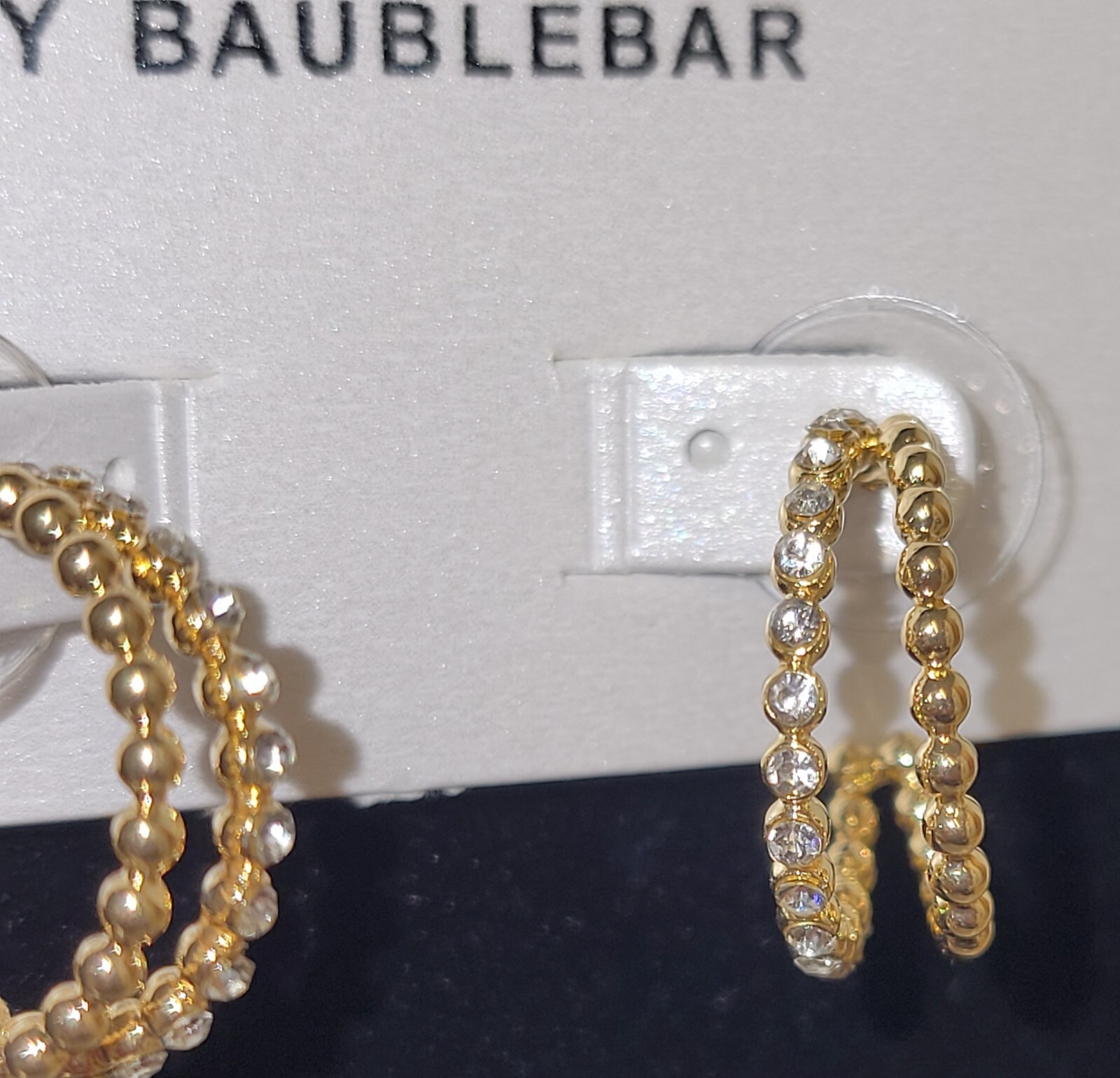 Sugar Fix By Baublebar Loop Gem Earrings Post Back Nickel Free Gold Tone NEW