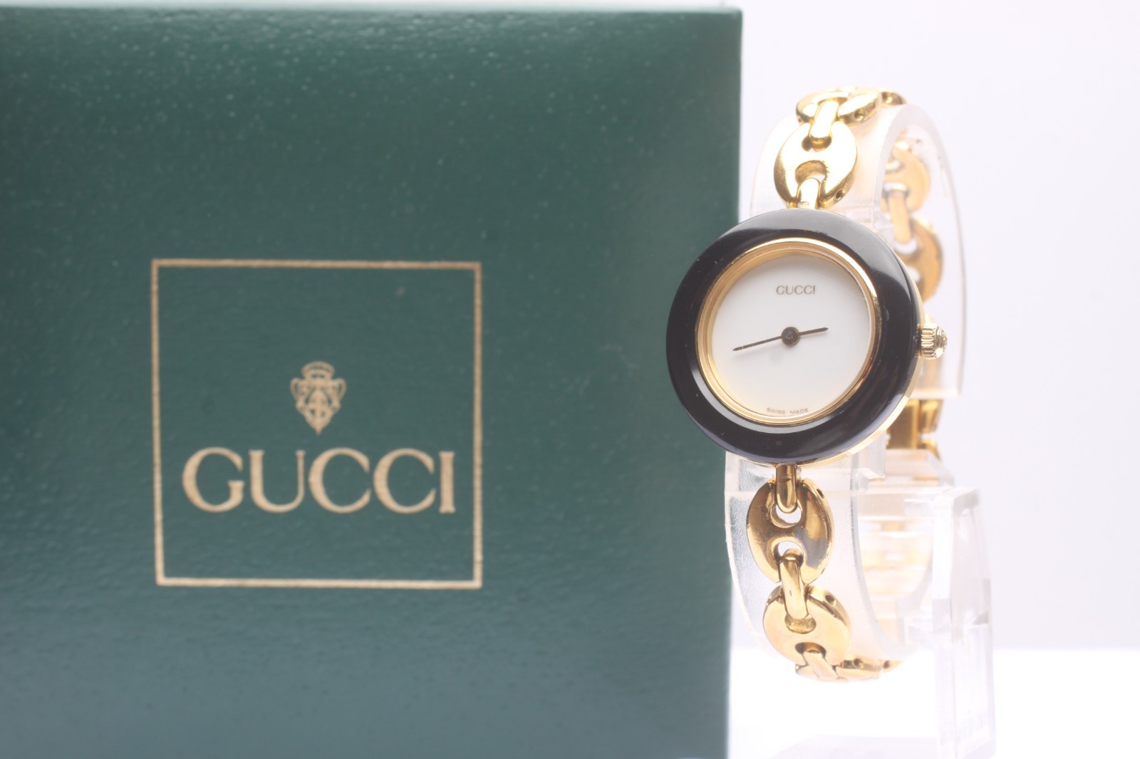 Vintage [EXC+6 w/Box] Gucci Change Bezel 11/12.2 6 Colors Quartz Ladies Watc