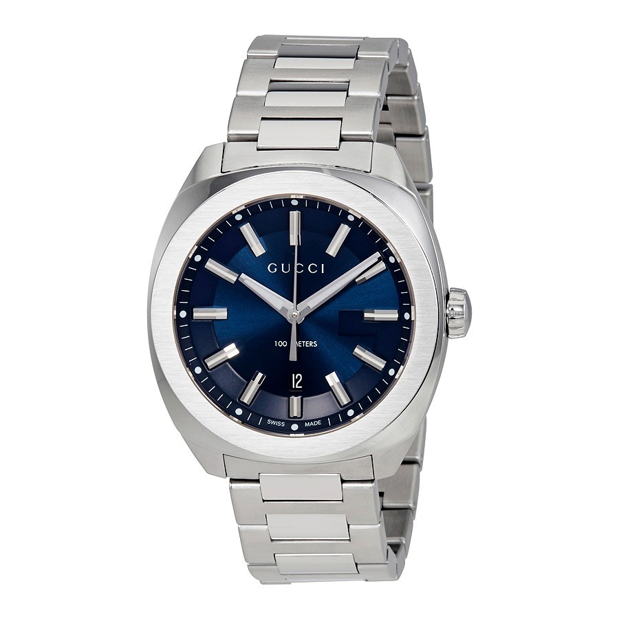 Men’s Gucci GG2570 Blue Dial Stainless Steel Watch YA142303 – Top Seller!