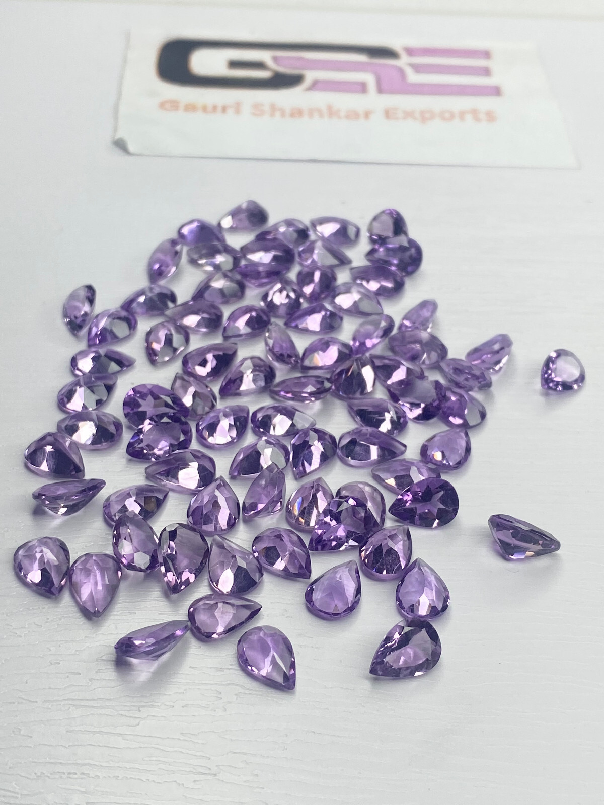 Brazil Amethyst Faceted Pear Cut Loose Gemstone 6×4 mm TO 15x10mm Natural DG