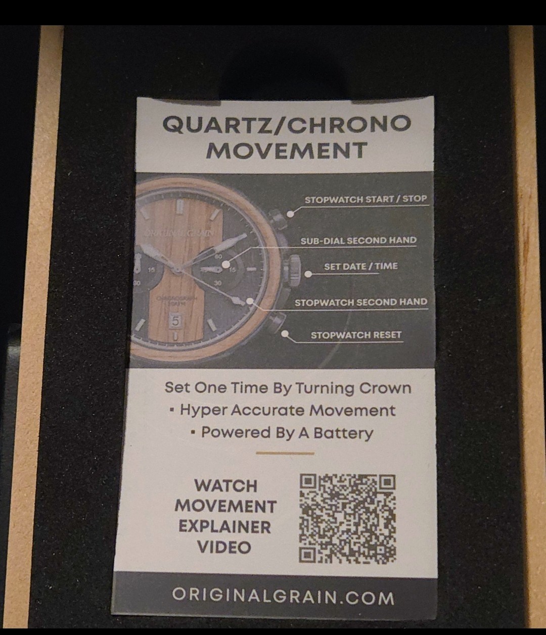 Original Grain Whiskey Espresso Barrel 42mm Watch – New in Box