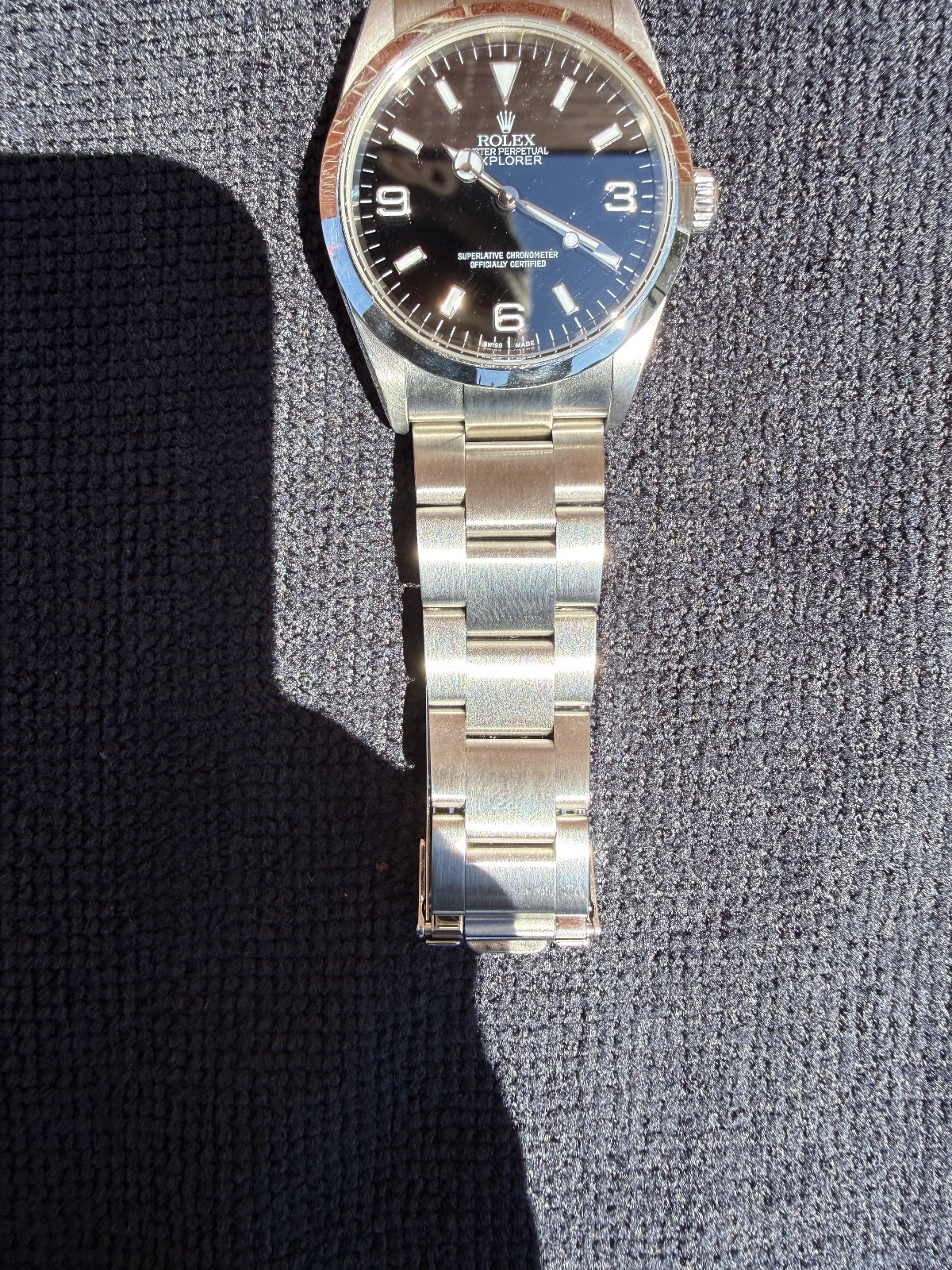 Rolex Explorer 114270 Oyster Bracelet Silver Bezel Classic Mens Watch