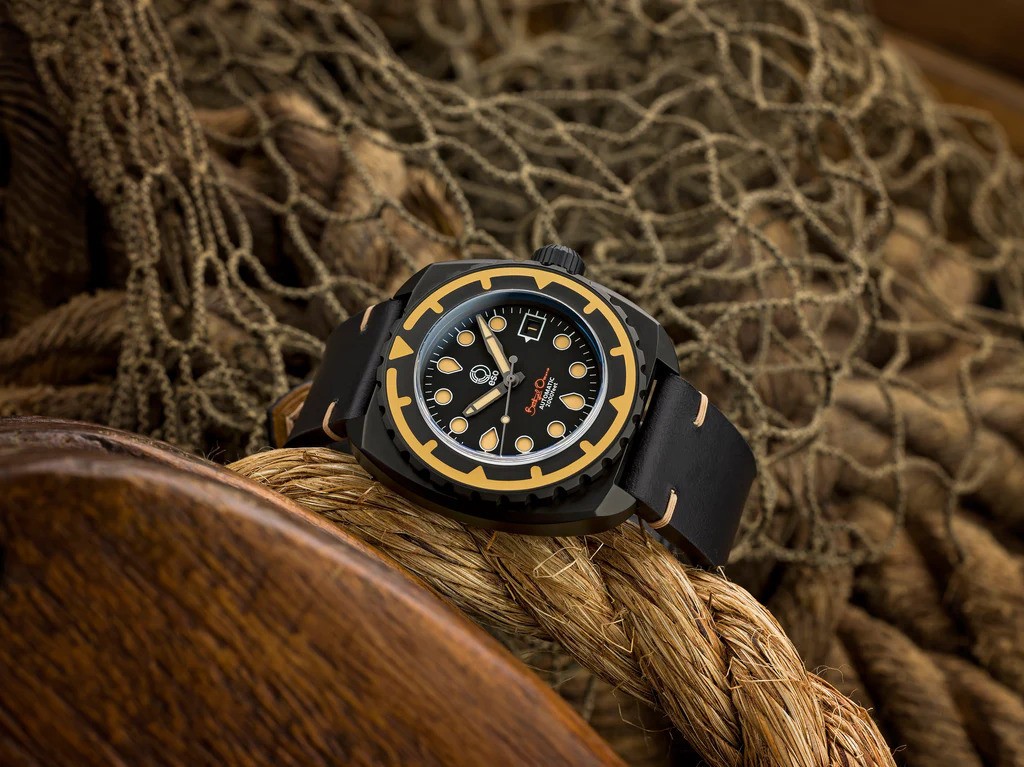 New Esoteric Bathyal OSCURO 44mm Automatic 9015 Sapphire 600m Diver DLC SS Watch