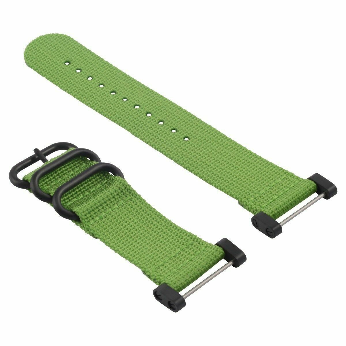 24mm Green Nylon Replacement Watch Strap Lug Adapters For Suunto Core