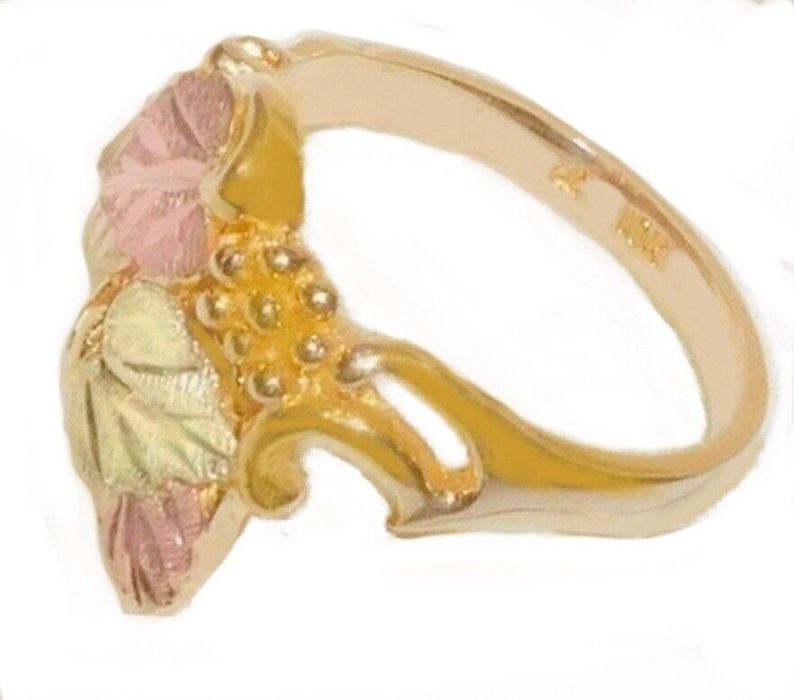 Black Hills Gold 10k Landstrom’s Multiple Leaf Ring Size 9 1/2