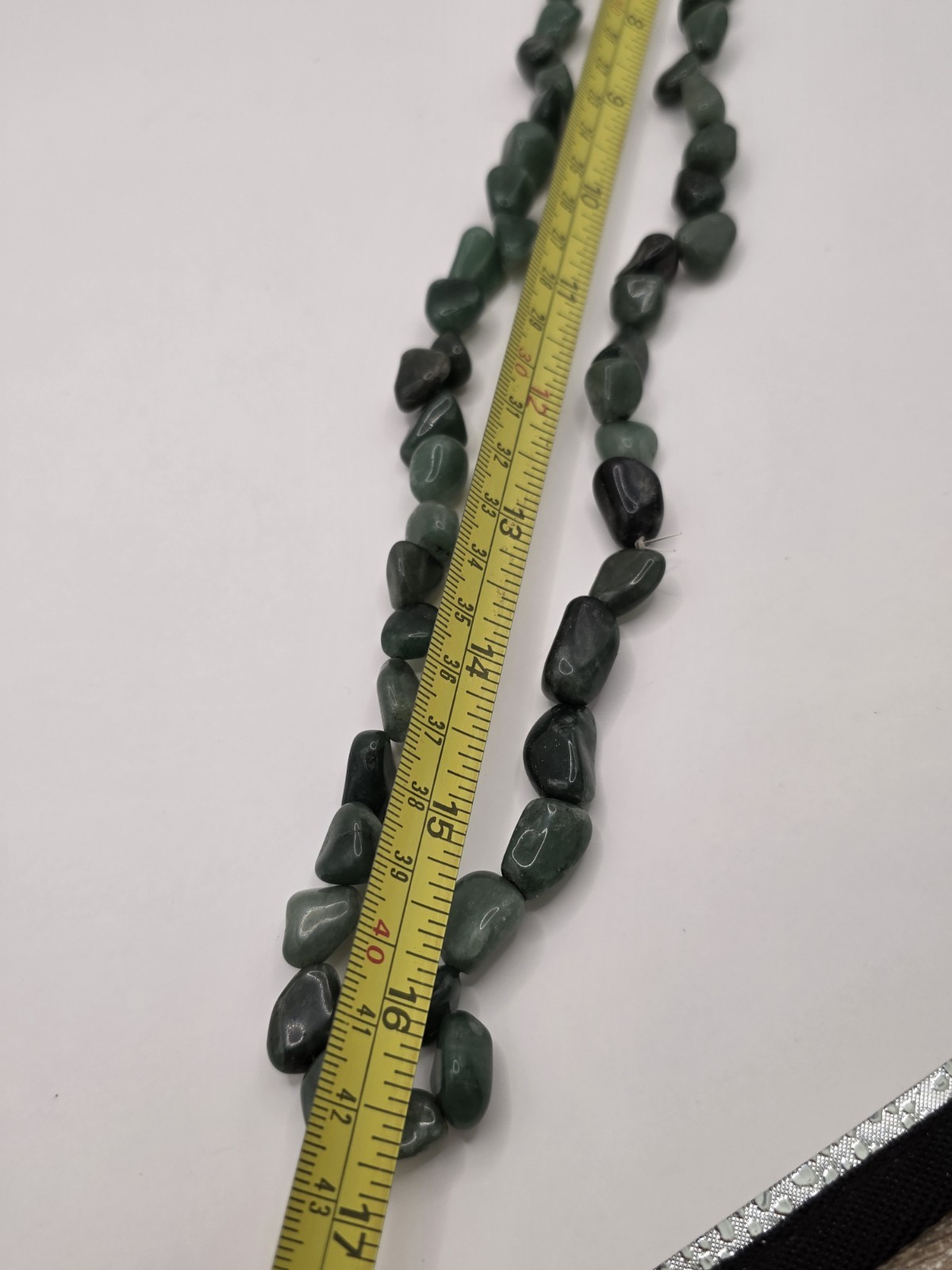 Green Jadeite Womans Necklace 16.5inch Long Vintage
