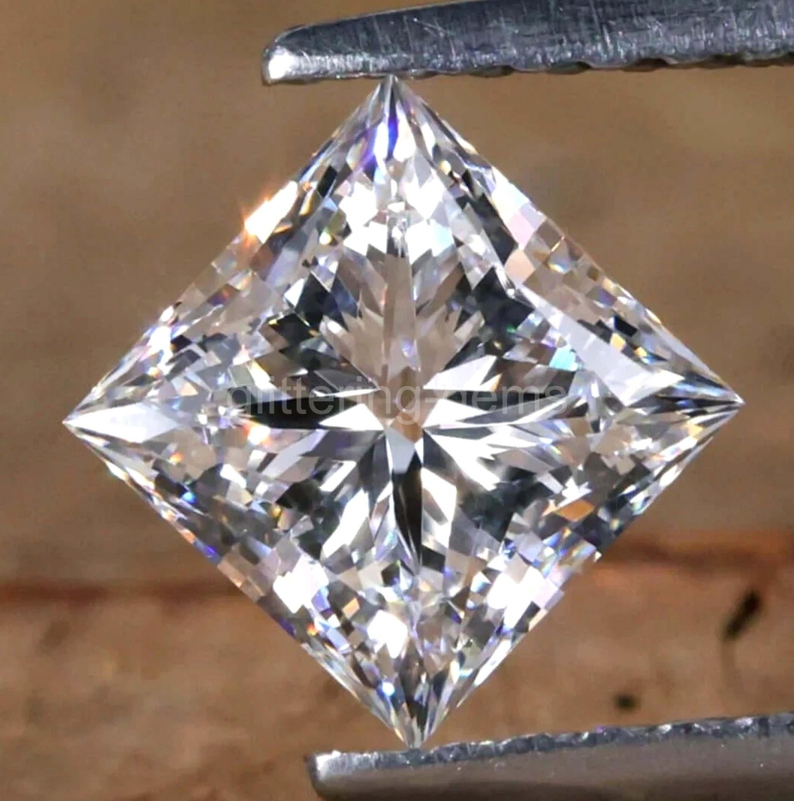 4.70 Carat Lab Grown Diamond Princess Cut D Color VVS1 Certified Loose Gem 5DOQ
