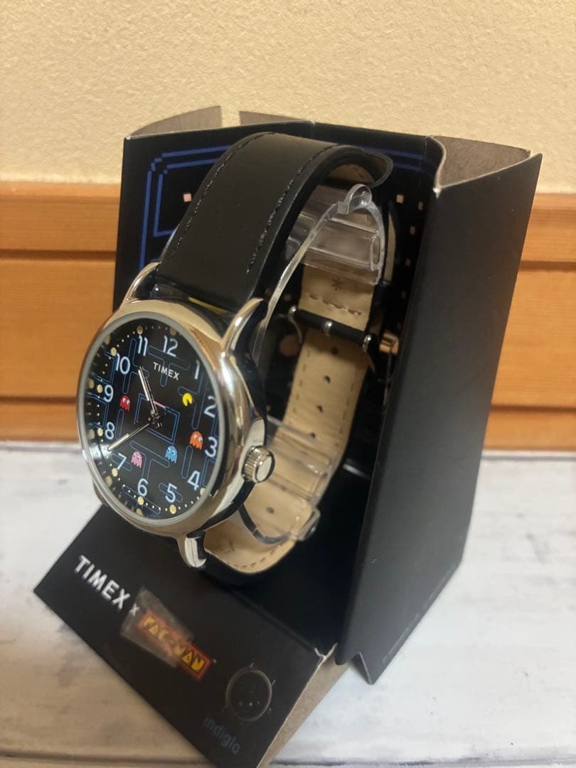 TIMEX TW2V06100 Pac Man Weekender Watch Indiglo Nightlight Black 38mm