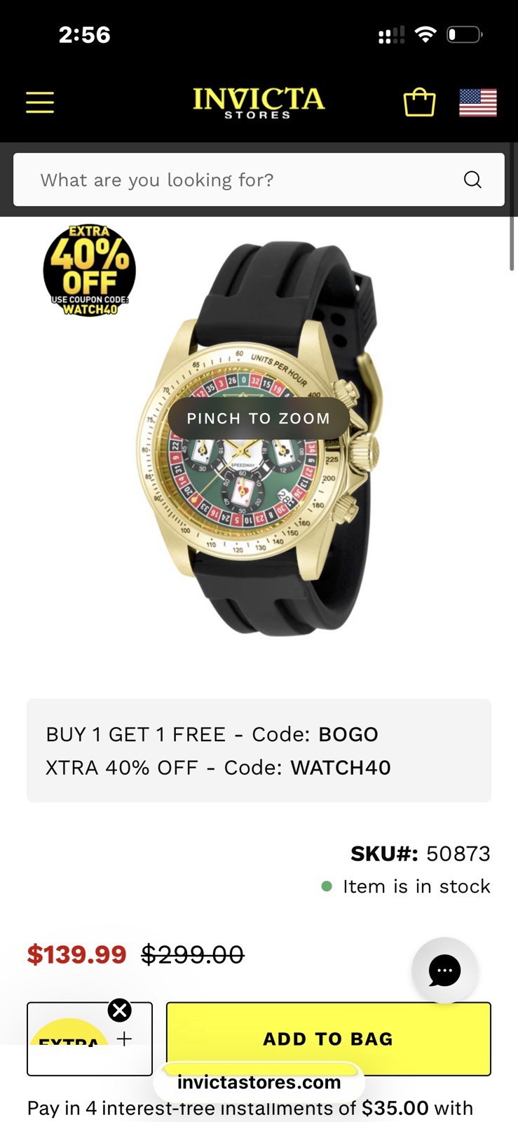 Invicta Speedway Monte Carlo 39.5mm Men’s Watch – House of Cards – 50873